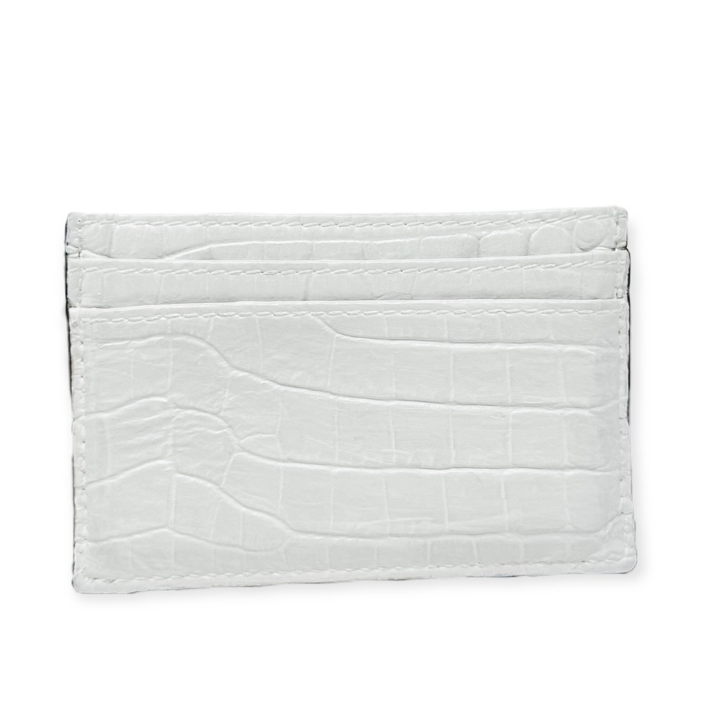 AUTHENTIC Jimmy Choo Card Holder Umika Wallet Embossed White - Picture 4 of 8